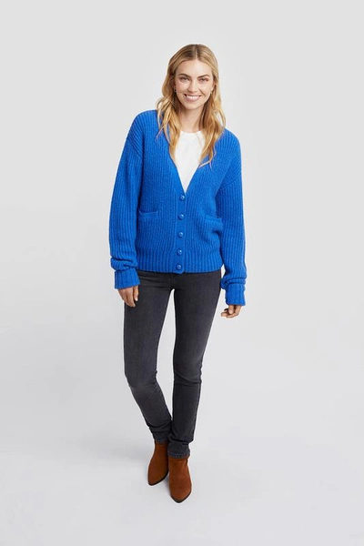 Shop Rebecca Minkoff Kerry Cardigan In Bright Blue