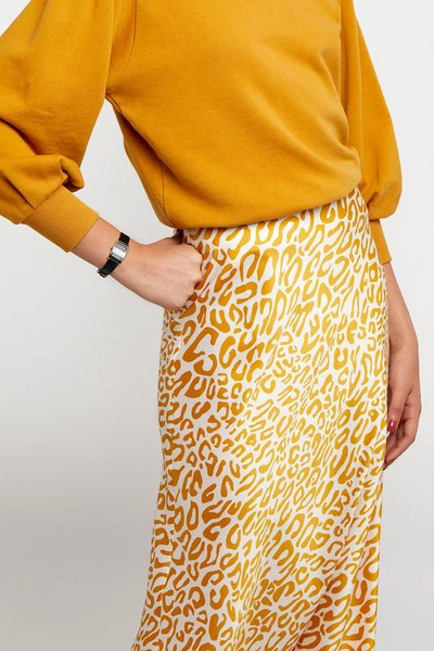 Shop Rebecca Minkoff Davis Skirt In Golden Yellow Multi