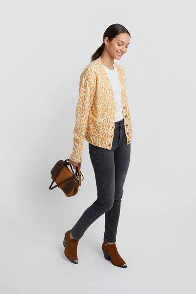 Shop Rebecca Minkoff Kerry Cardigan In Yellow Multi