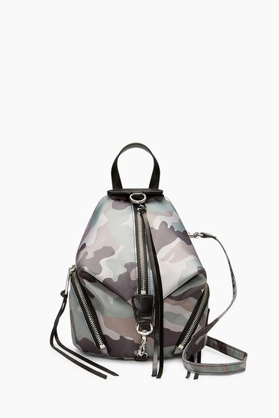 Shop Rebecca Minkoff Convertible Mini Julian Nylon Backpack In Camo Print
