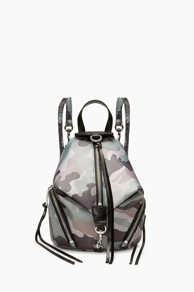 Shop Rebecca Minkoff Convertible Mini Julian Nylon Backpack In Camo Print