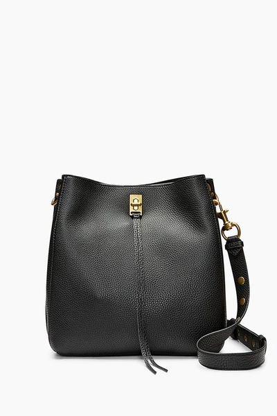 Shop Rebecca Minkoff Black Leather Darren Shoulder Bag |