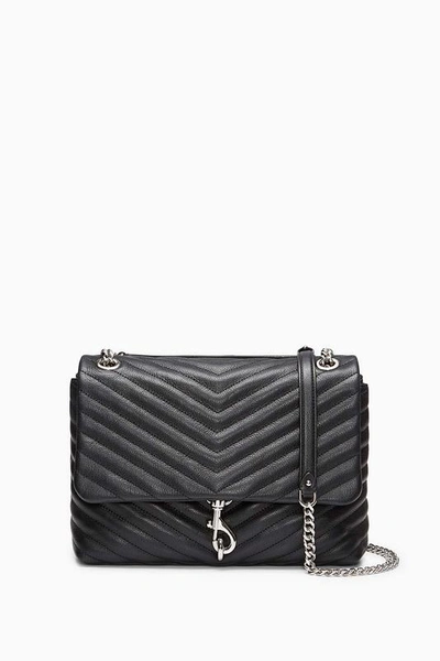 Shop Rebecca Minkoff Edie Flap Shoulder Bag In Black