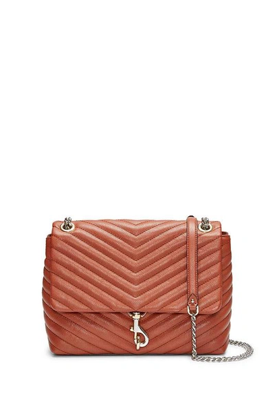 Shop Rebecca Minkoff Edie Flap Shoulder Bag In Acorn