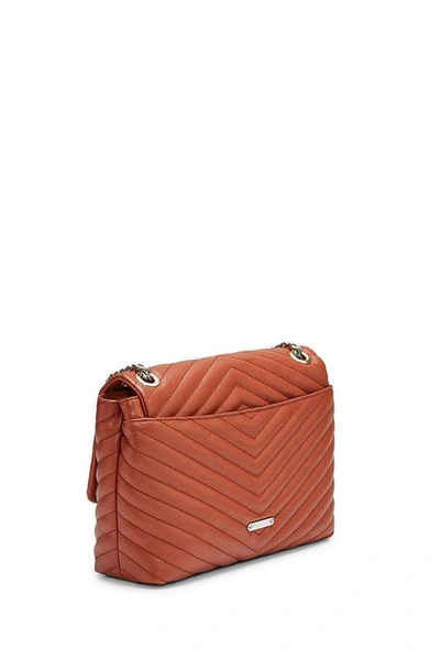 Shop Rebecca Minkoff Edie Flap Shoulder Bag In Acorn