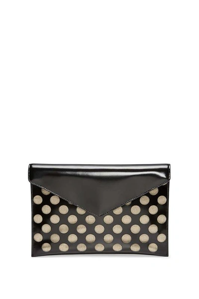 Shop Rebecca Minkoff Perforated Leo Clutch In Black