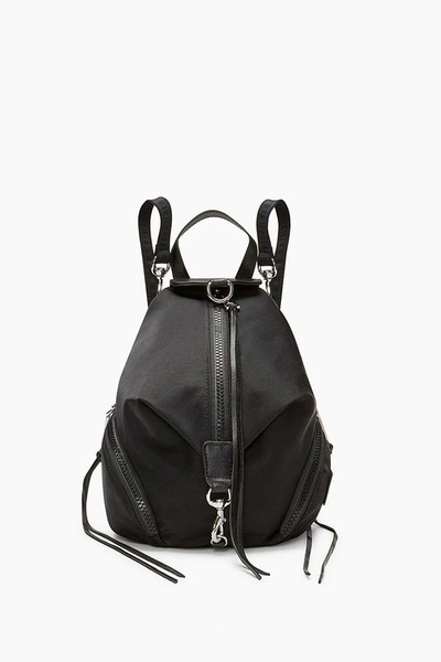 Shop Rebecca Minkoff Convertible Mini Julian Nylon Backpack In Black