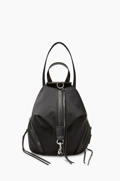 Shop Rebecca Minkoff Convertible Mini Julian Nylon Backpack In Black