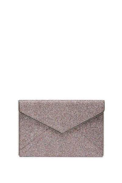 Shop Rebecca Minkoff Glitter Leo Clutch In Multi