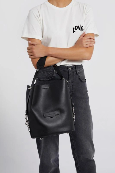 Shop Rebecca Minkoff Utility Convertible Bucket In Black