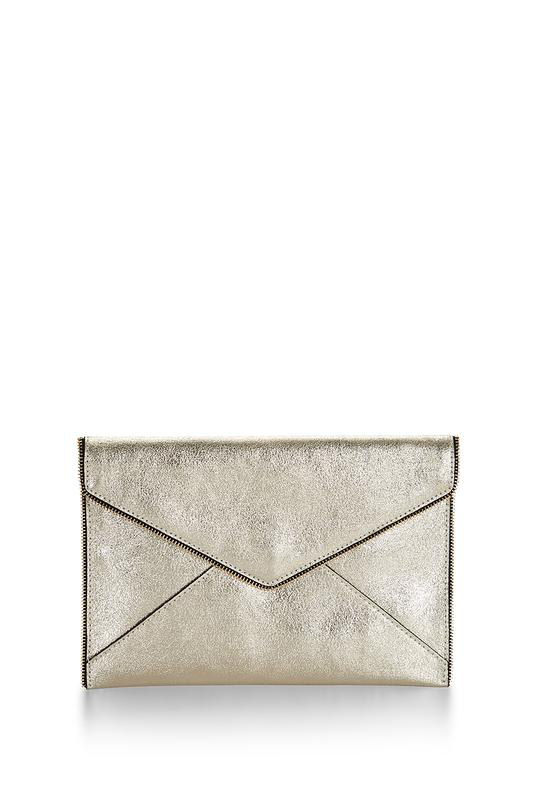 envelope clutch gold