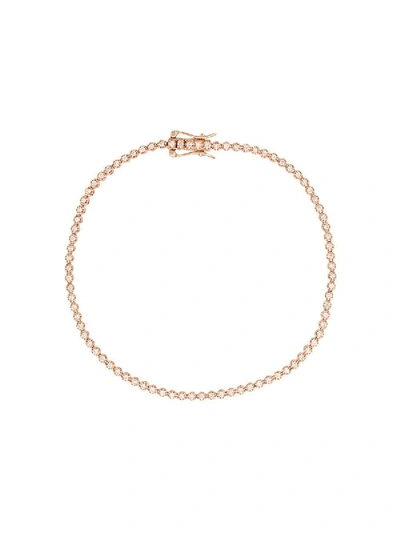 Shop Eva Fehren 18kt Rose Gold Diamond Tennis Bracelet