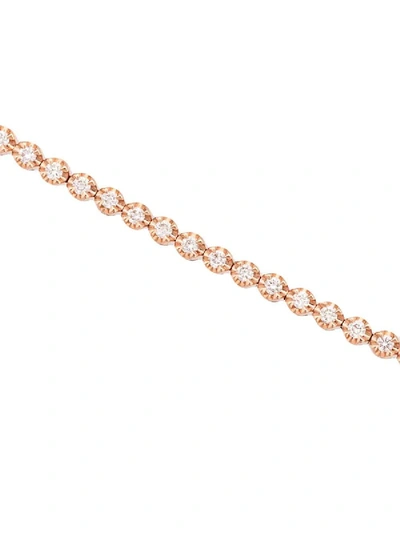 Shop Eva Fehren 18kt Rose Gold Diamond Tennis Bracelet