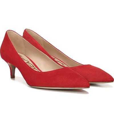 Shop Sam Edelman Dori Pump In Lipstick Red Suede