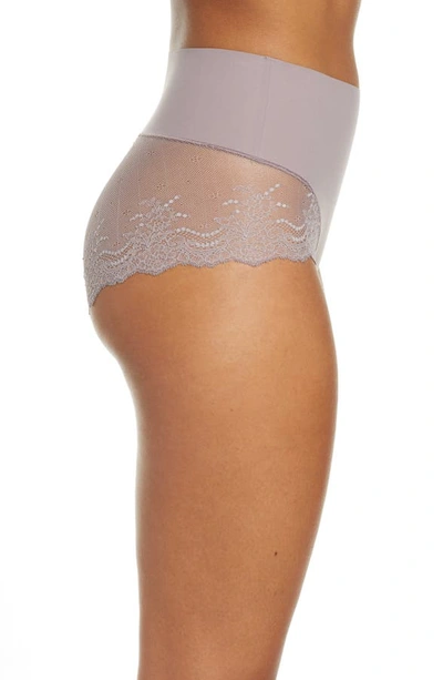 Shop Spanx Undie-tectable Lace Hipster Panties In Lavender