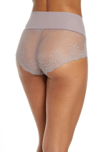 Shop Spanx Undie-tectable Lace Hipster Panties In Lavender