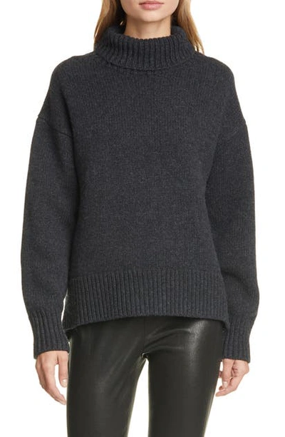 Shop Rag & Bone Lunet Turtleneck Wool Sweater In Charcoal