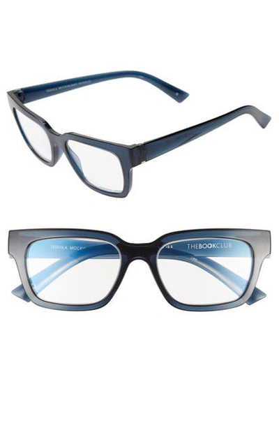 Shop The Book Club Tequila Mockingbird 52mm Blue Light Blocking Reading Glasses In Crystal Charcoal
