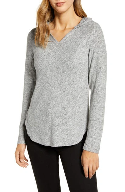 Shop Bobeau Sweater Hoodie In H Grey