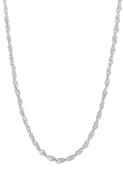 Shop Argento Vivo Rope Chain Neckace In Silver