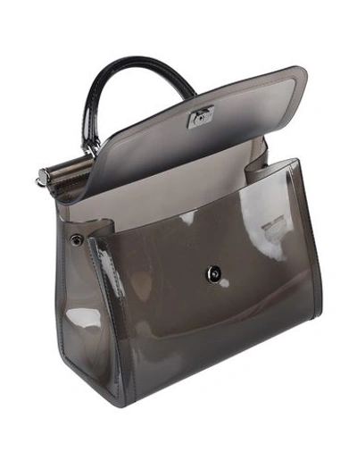 Shop Dolce & Gabbana Woman Handbag Steel Grey Size - Pvc - Polyvinyl Chloride, Cotton, Calfskin, Lambskin