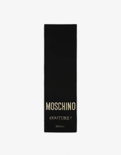 Shop Moschino Couture Scarf In Black
