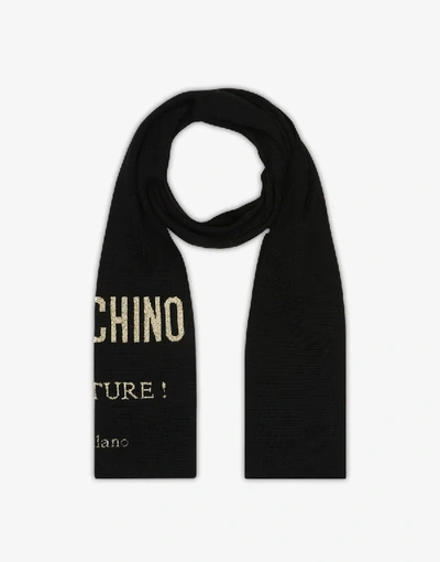 Shop Moschino Couture Scarf In Black