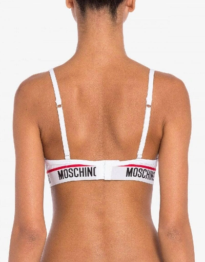 Shop Moschino Bra With Logo In White