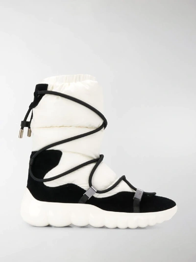Shop Moncler Calf-length Snow Boots In White