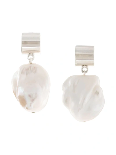 Shop Meadowlark Cuff Drop Earrings In White