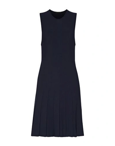 Shop Calvin Klein Collection Short Dress In Dark Blue