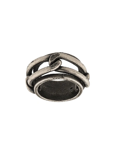Shop Goti Chain Double Ring In Silver