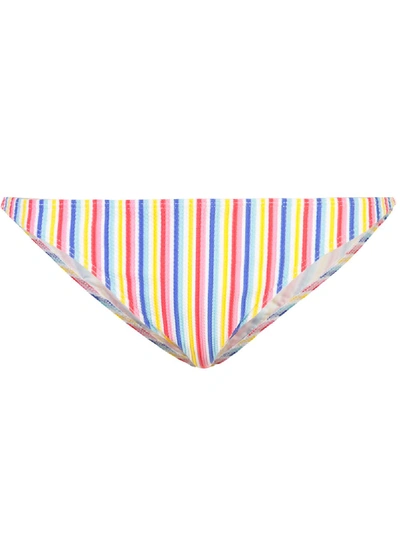 Shop Onia Ashley Striped Bikini Bottoms In Multicolour