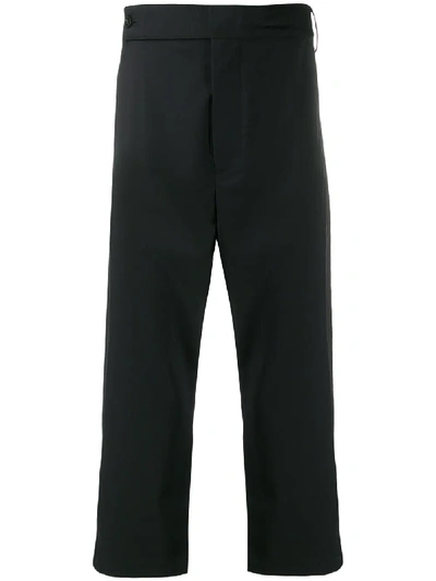 Shop Odeur Dropped Crotch Cropped Trousers In Black