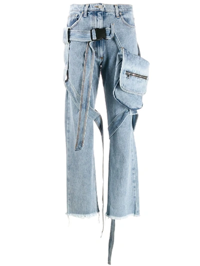 Shop Natasha Zinko Verzierte Jeans In Blue