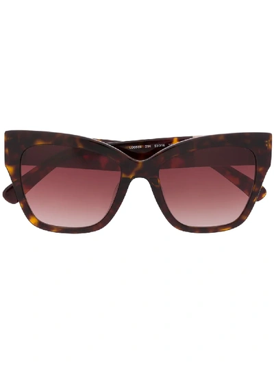 Shop Longchamp Tortoiseshell Frame Sunglasses In Brown