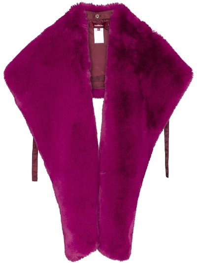 Shop Sies Marjan 'jordi' Stola Aus Faux-fur In Pink