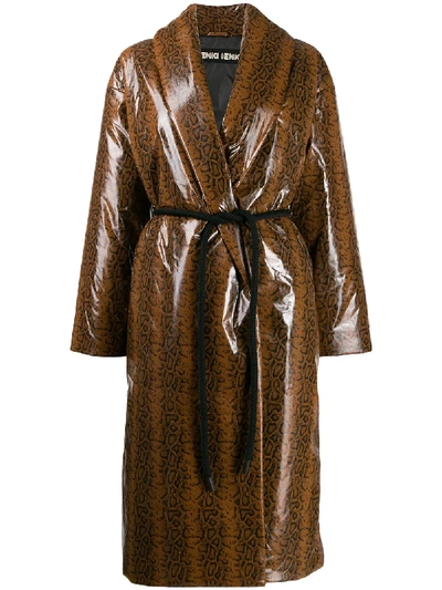 Shop Ienki Ienki Oversized Robe Coat In Brown