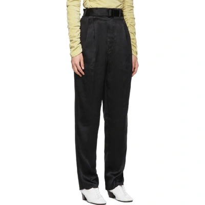 Shop Lemaire Black Pleated Pants In 999 Black