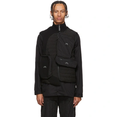 Shop A-cold-wall* Black Asymmetrical 3d Pocket Puffer Vest