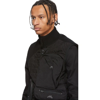 Shop A-cold-wall* Black Asymmetrical 3d Pocket Puffer Vest
