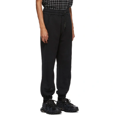 Shop A-cold-wall* Black Jersey Core Reflective Logo Lounge Pants