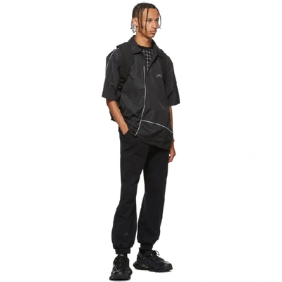 Shop A-cold-wall* Black Jersey Core Reflective Logo Lounge Pants