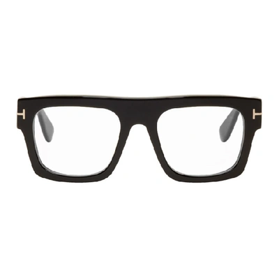 Shop Tom Ford Black Blue Block Fausto Glasses