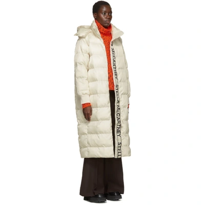 Shop Stella Mccartney White Quilted Puffer Coat In 9201 Gesso