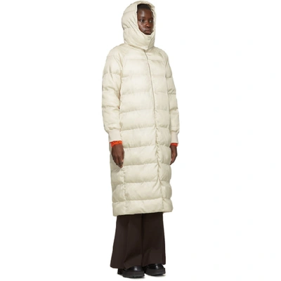 Shop Stella Mccartney White Quilted Puffer Coat In 9201 Gesso