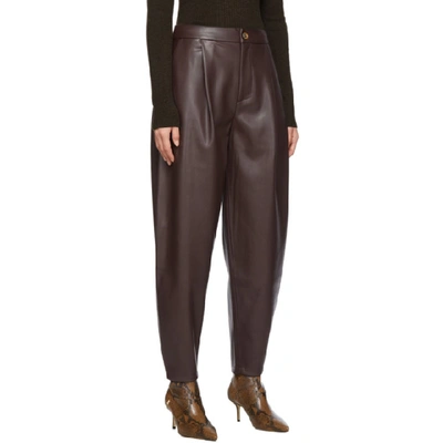 Shop Aeron Purple Faux-leather Fran Trousers In 163 Deepwin
