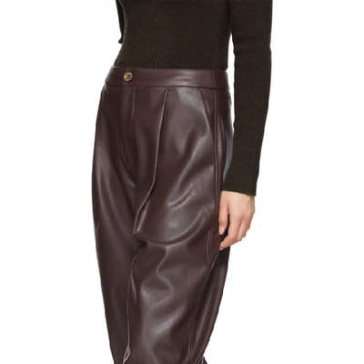 Shop Aeron Purple Faux-leather Fran Trousers In 163 Deepwin