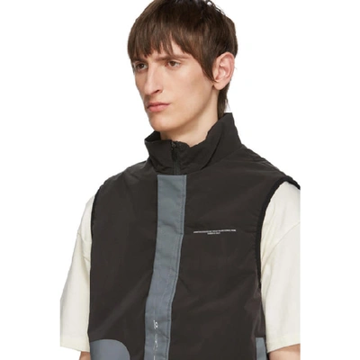 Shop Oakley By Samuel Ross Brown Puffer Vest In Dark Brown