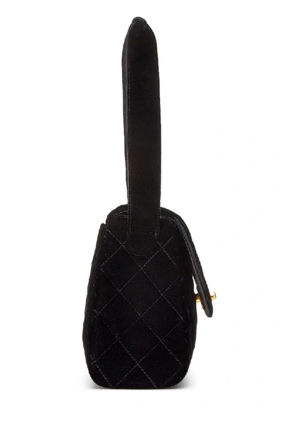 Pre-owned Chanel Black Quilted Velvet Handbag